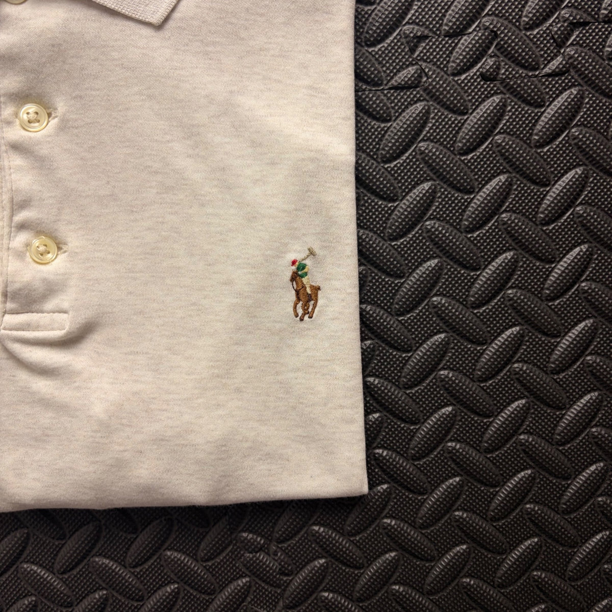 Ralph Lauren Cream Polo Shirt | Men’s Slim Fit L / 3872