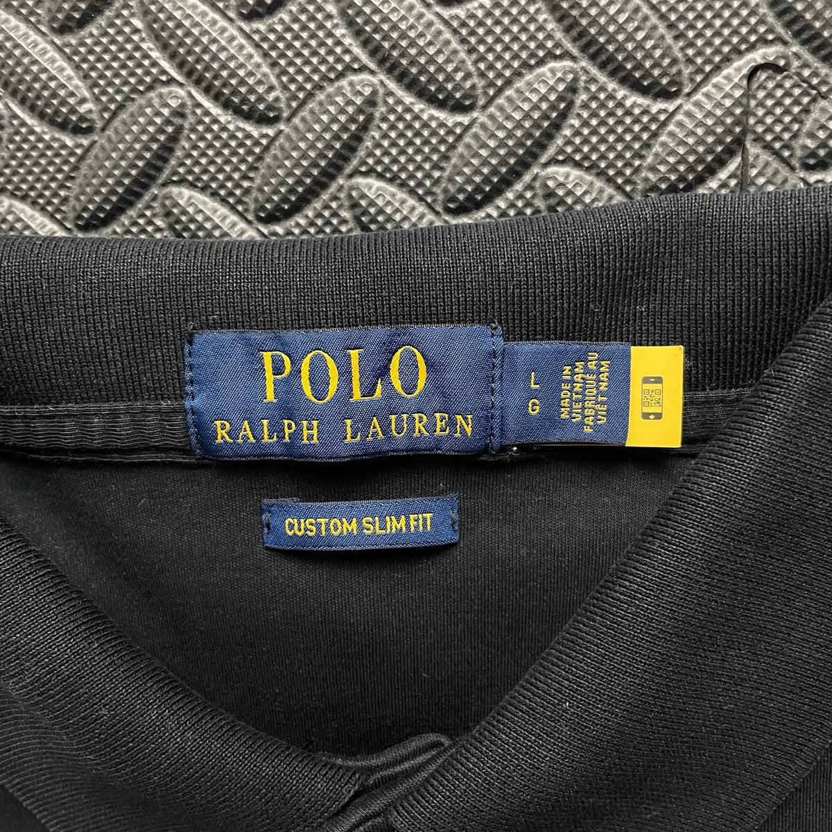 Ralph Lauren Black Polo Shirt | Men’s Custom Slim Fit L / 3758