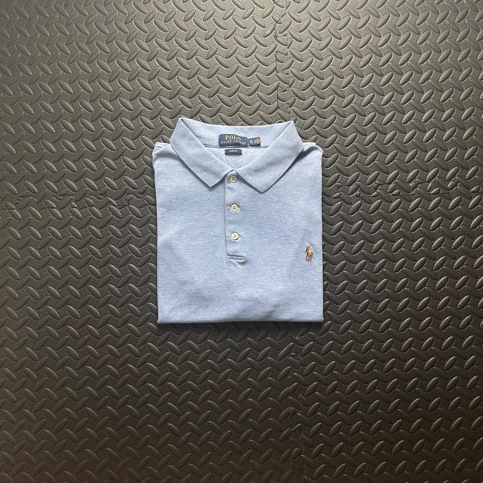 Ralph Lauren Light Blue Polo Shirt | Men’s Slim Fit XL / 3401