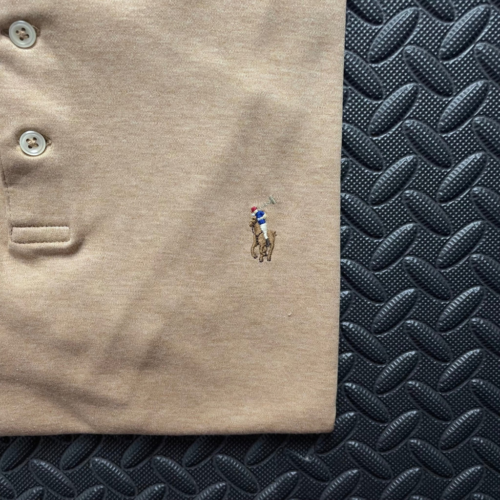 Ralph Lauren Beige Polo Shirt | Men’s Slim Fit M / 3631