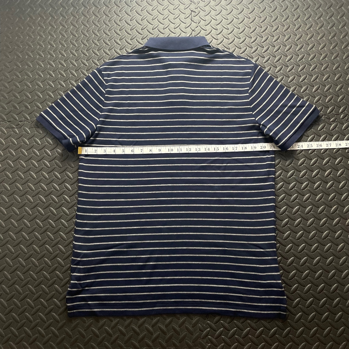 Ralph Lauren Navy Striped Polo Shirt | Men’s Classic Fit M / 3755