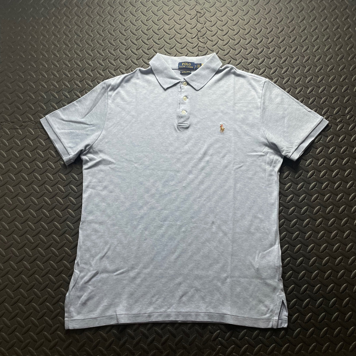 Ralph Lauren Light Blue Polo Shirt | Men’s Custom Slim Fit L / 3637