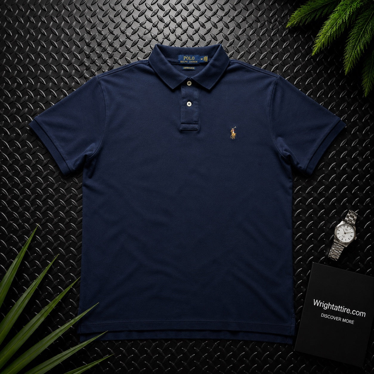 Ralph Lauren Navy Polo Shirt | Men’s Custom Slim Fit M / 3423