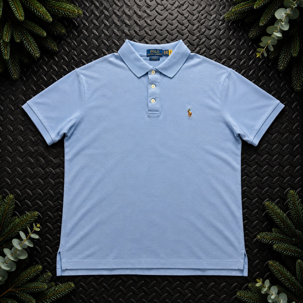 Ralph Lauren Blue Polo Shirt | Men’s Custom Slim Fit XL / 3861