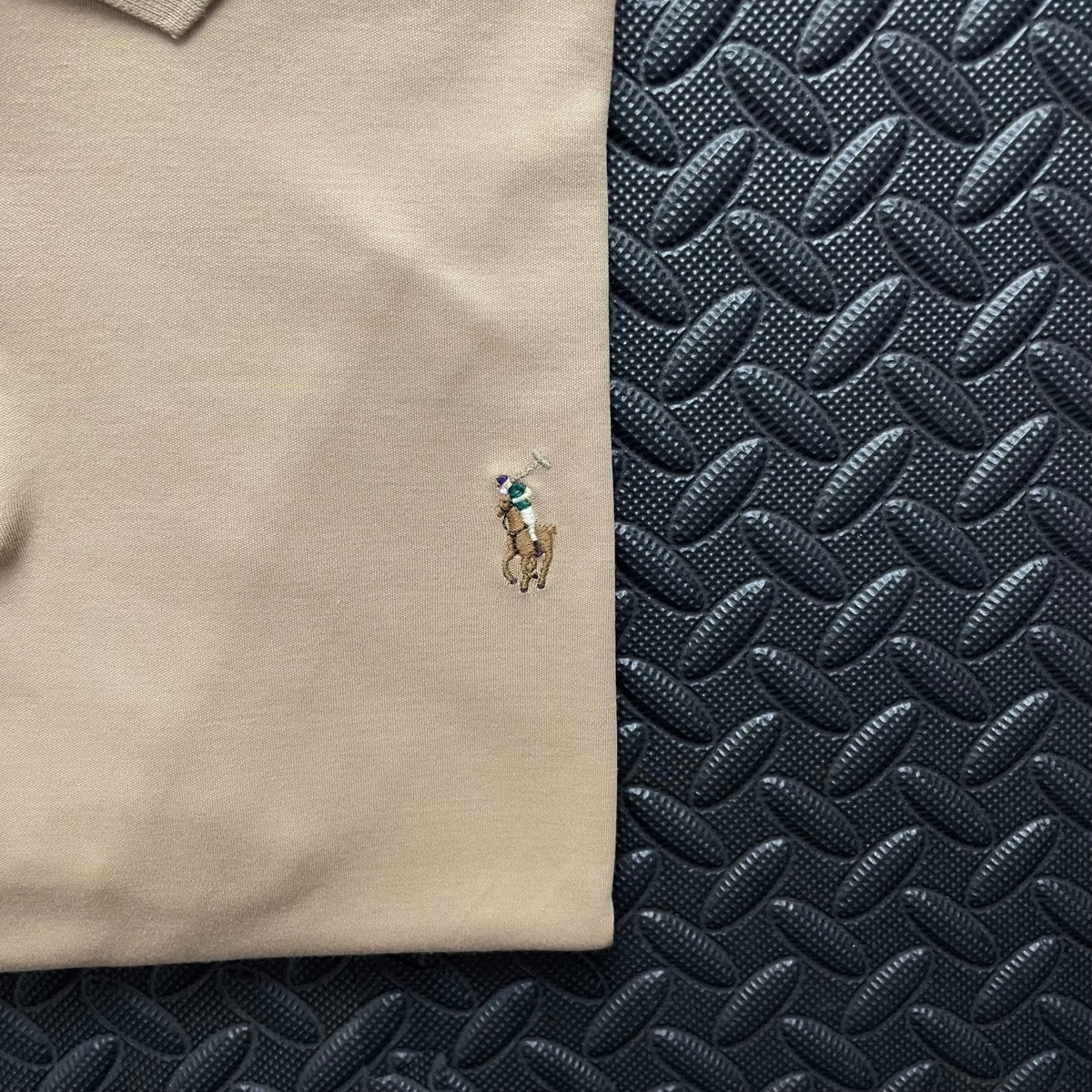 Ralph Lauren Beige Polo Shirt | Men’s Slim Fit M / 3654