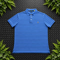 Ralph Lauren Blue Striped Polo Shirt | Men’s Classic Fit M / 3753