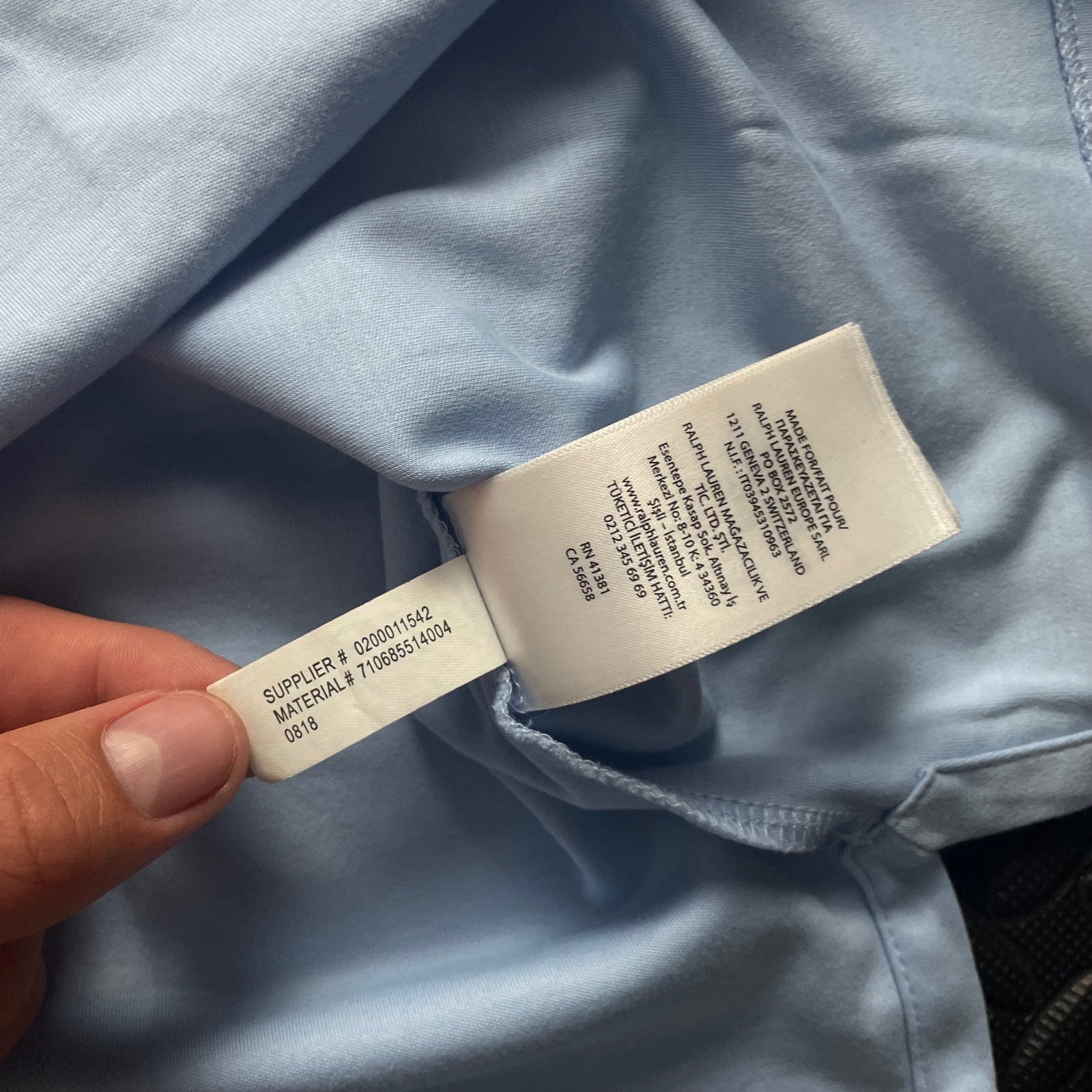 Ralph Lauren Light Blue Polo Shirt | Men’s Slim Fit M / 3400