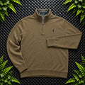 Ralph Lauren Brown 1/4 Zip Jumper | Mens Classic Fit XS / 3739