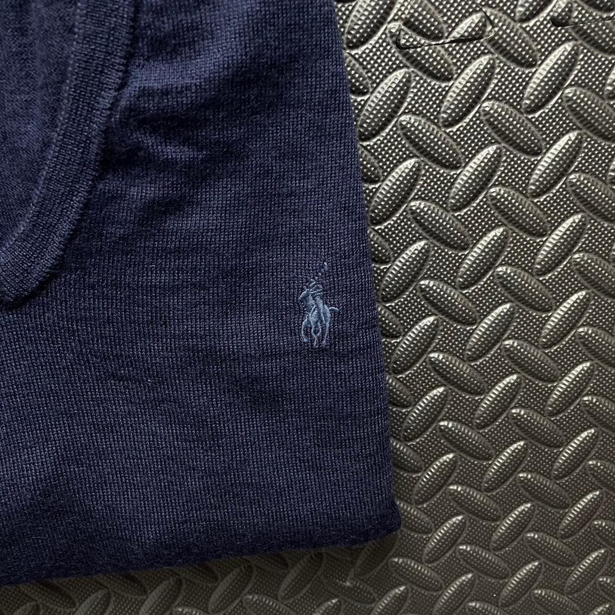 Ralph Lauren Navy V-Neck Jumper / Merino Wool | Men’s Classic Fit M / 3676