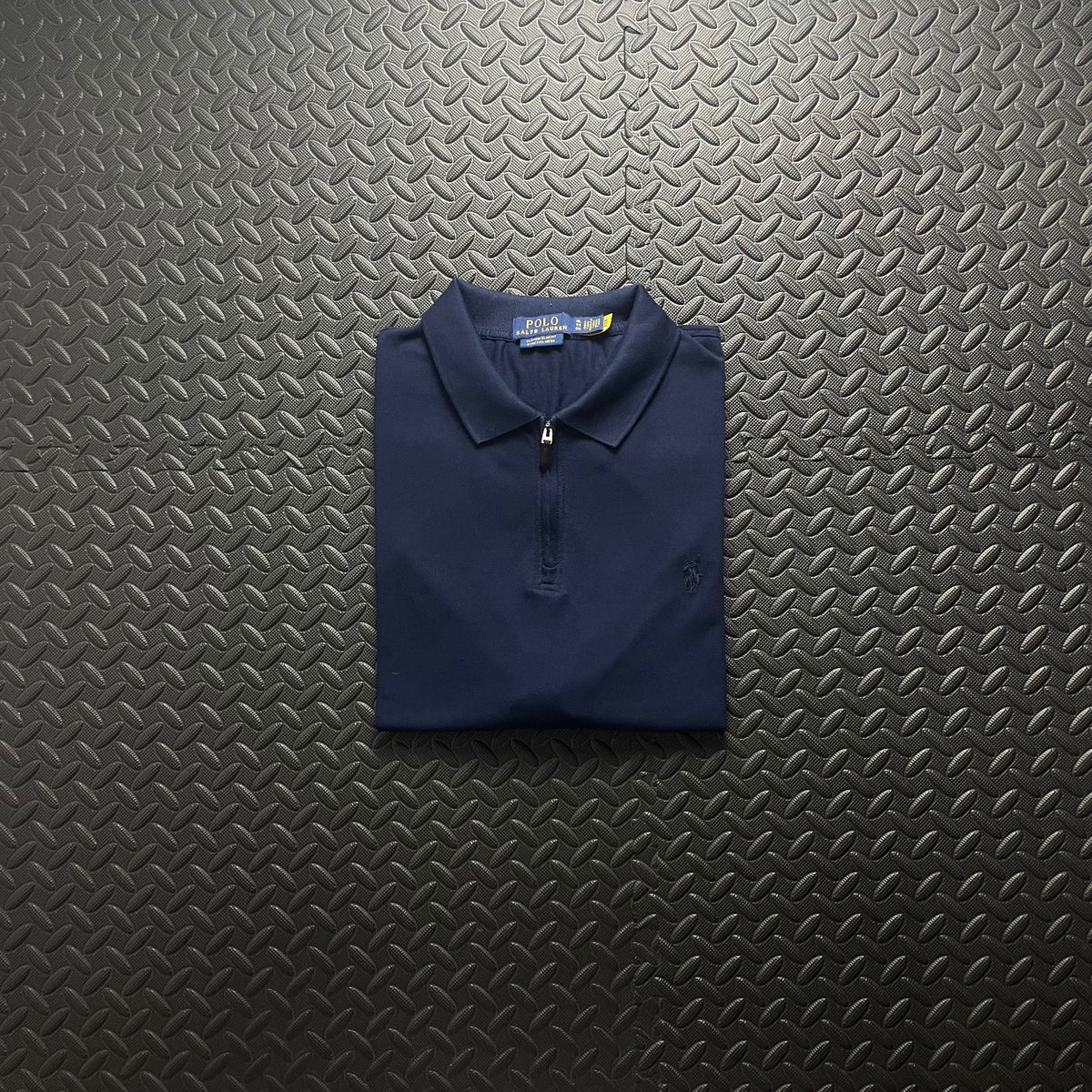 Ralph Lauren Navy 1/4 Zip Polo Shirt | Men’s Custom Slim Fit XL / 3797