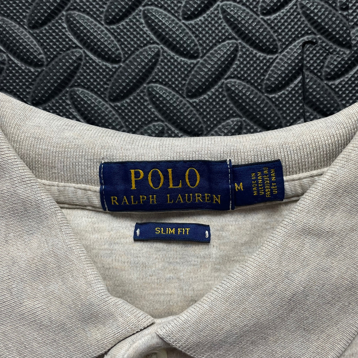 Ralph Lauren Beige Polo Shirt | Men’s Slim Fit M / 3670