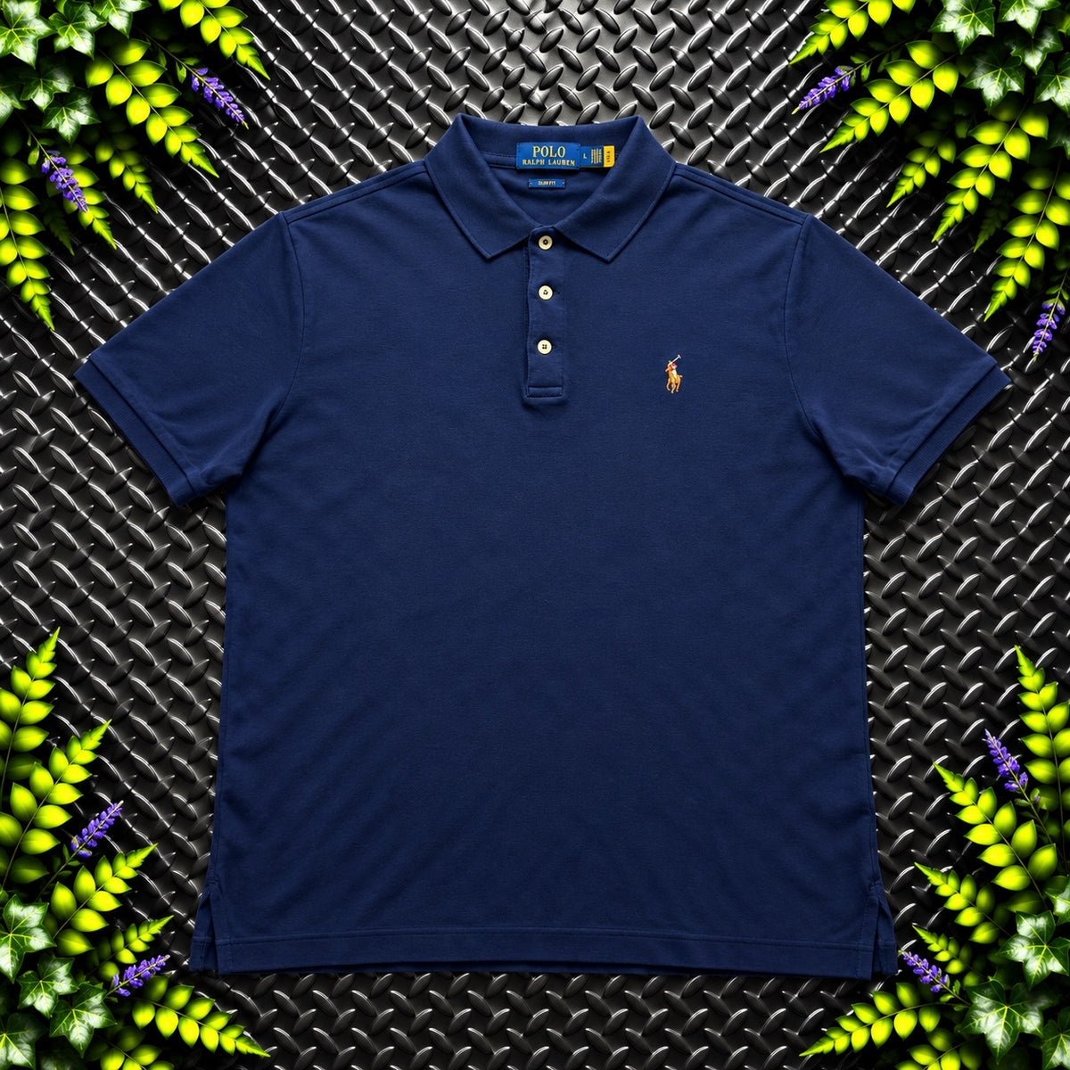 Ralph Lauren Navy Polo Shirt | Men’s Slim Fit M / 3842