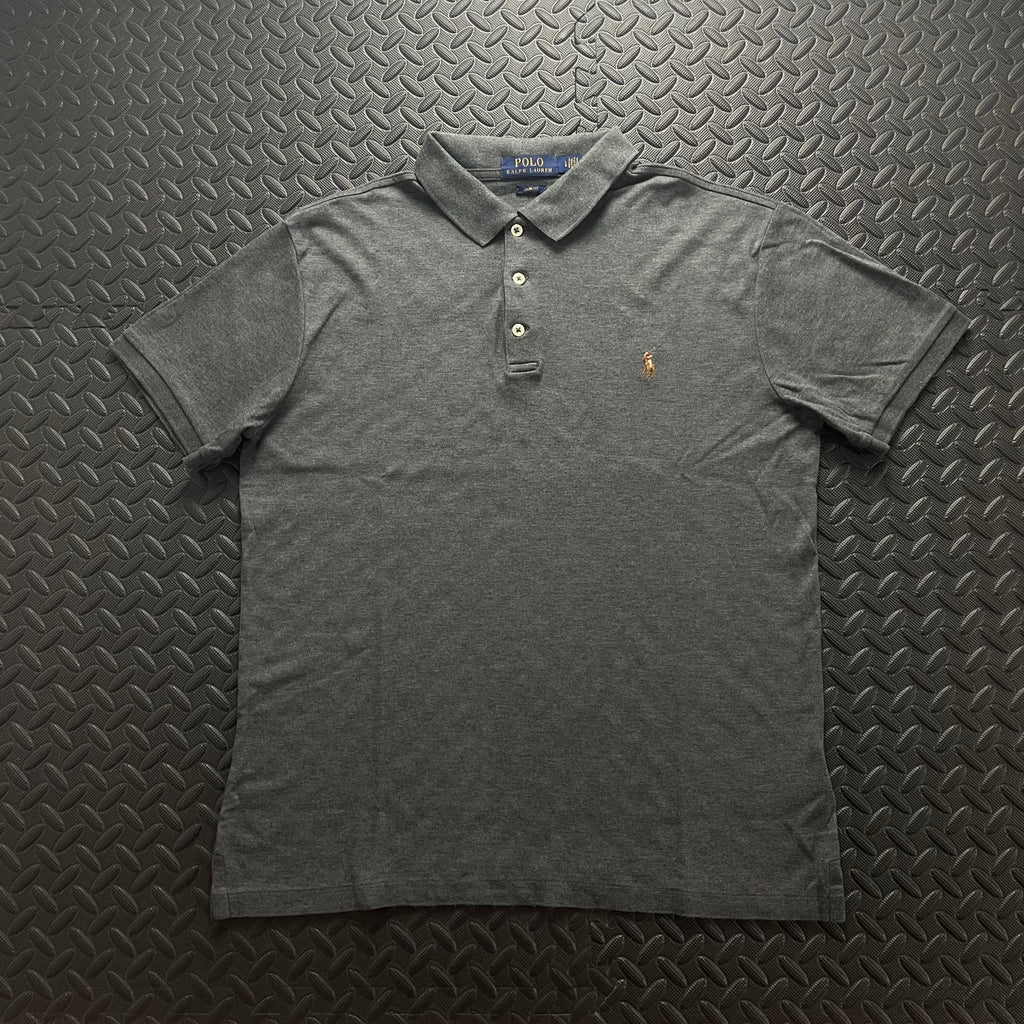 Ralph Lauren Grey Polo Shirt | Men’s Slim Fit L / 3621
