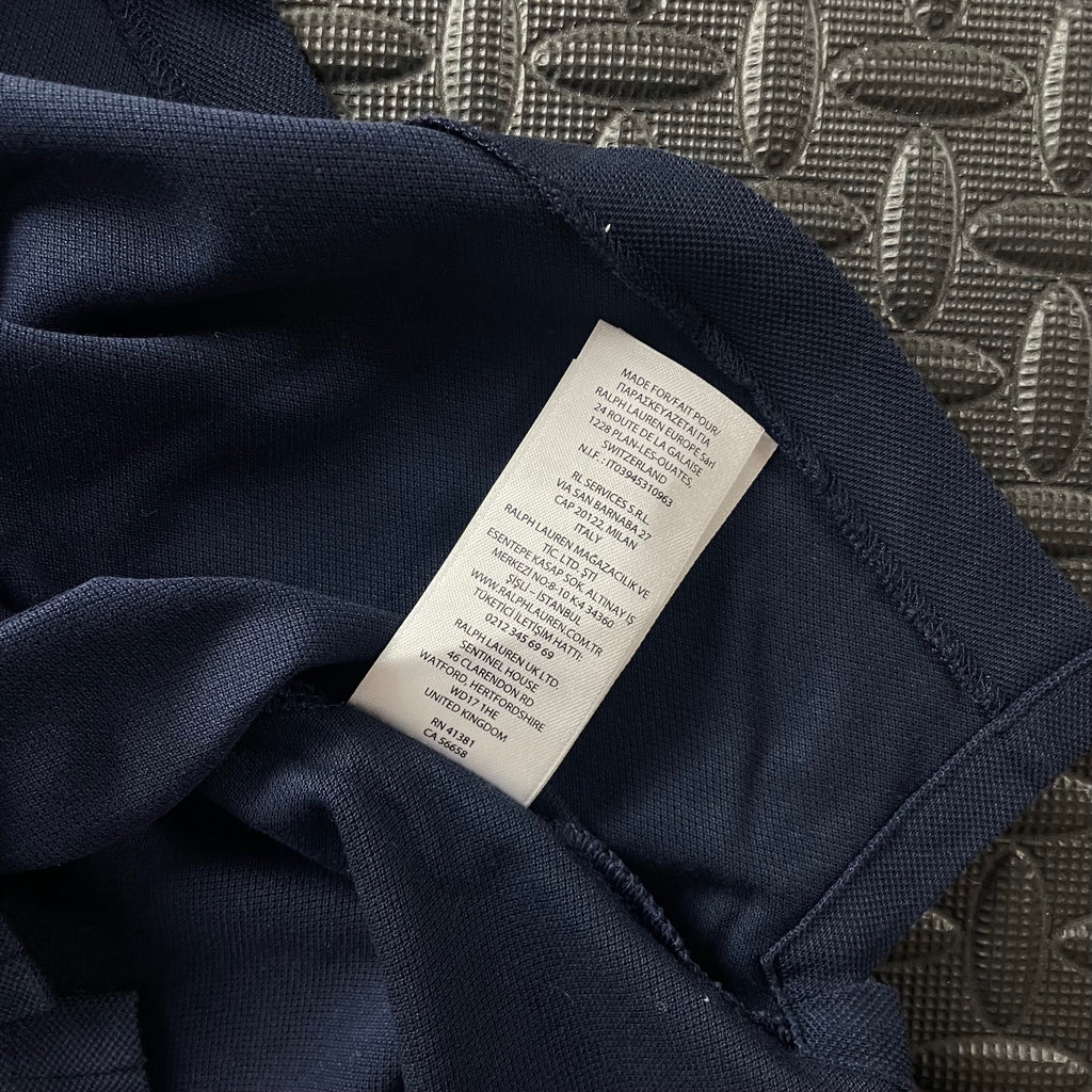 Ralph Lauren Navy 1/4 Zip Polo Shirt | Men’s Custom Slim Fit M / 3620