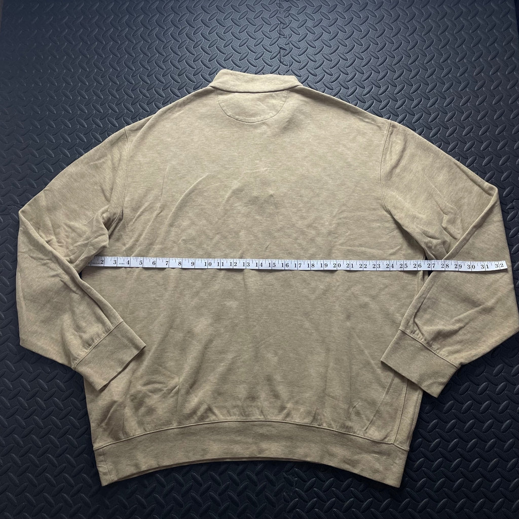 Ralph Lauren Beige 1/4 Zip Jumper | Men’s Classic Fit XL / 3730