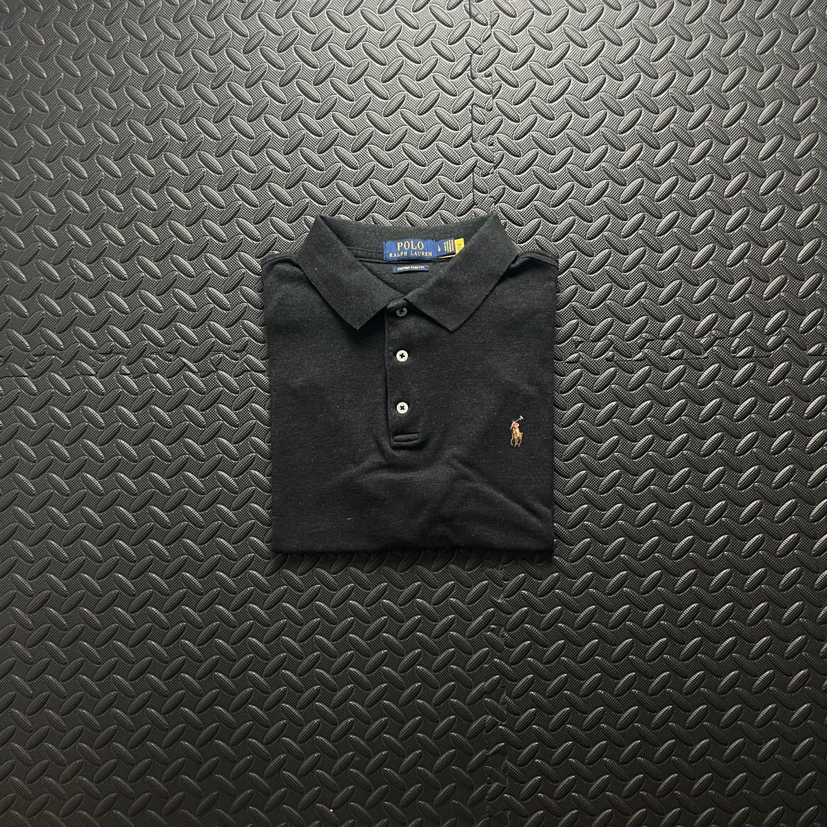 Ralph Lauren Charcoal Black Polo Shirt | Men’s Custom Slim Fit L / 3609
