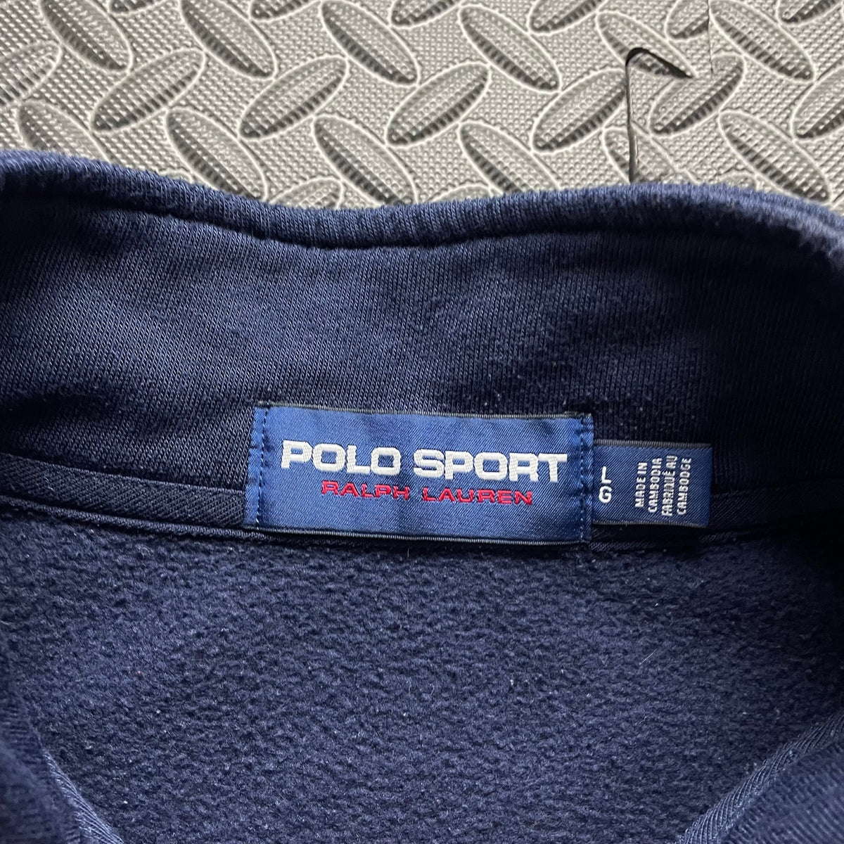 Ralph Lauren Navy 1/4 Zip Sweatshirt | Men’s Classic Fit L / 3728