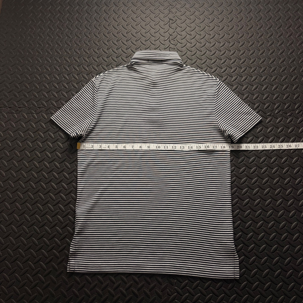 Ralph Lauren Navy Striped Polo Shirt | Men’s Classic Fit S / 3802