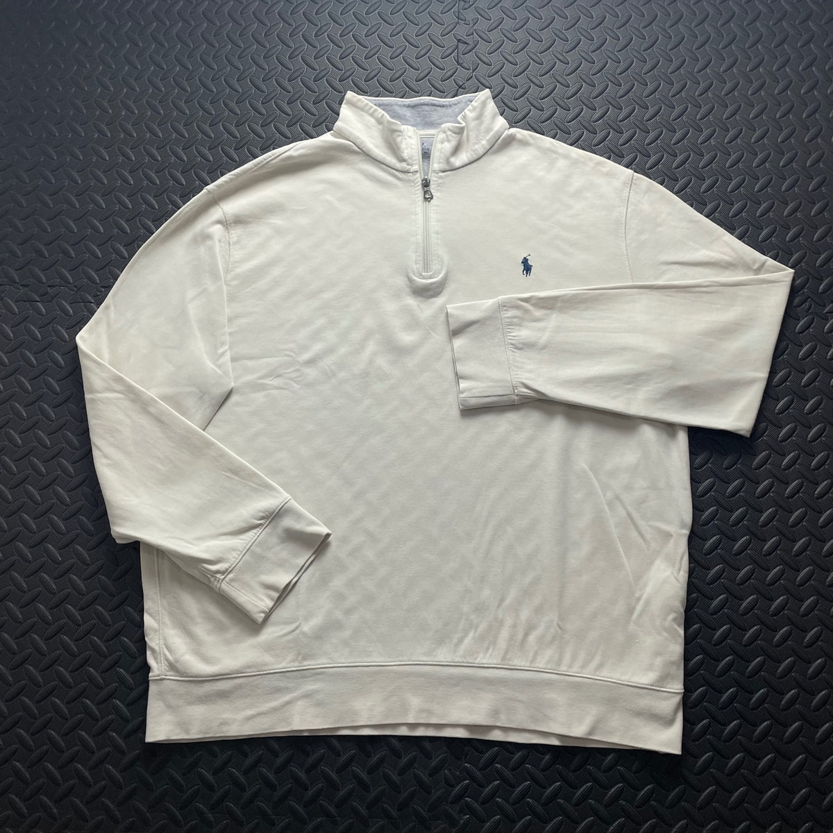 Ralph Lauren Cream 1/4 Zip Jumper | Men’s Classic Fit XL / 3743