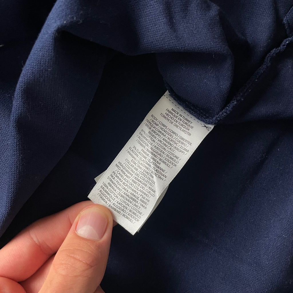 Ralph Lauren Navy 1/4 Zip Polo Shirt | Men’s Custom Slim Fit XL / 3797