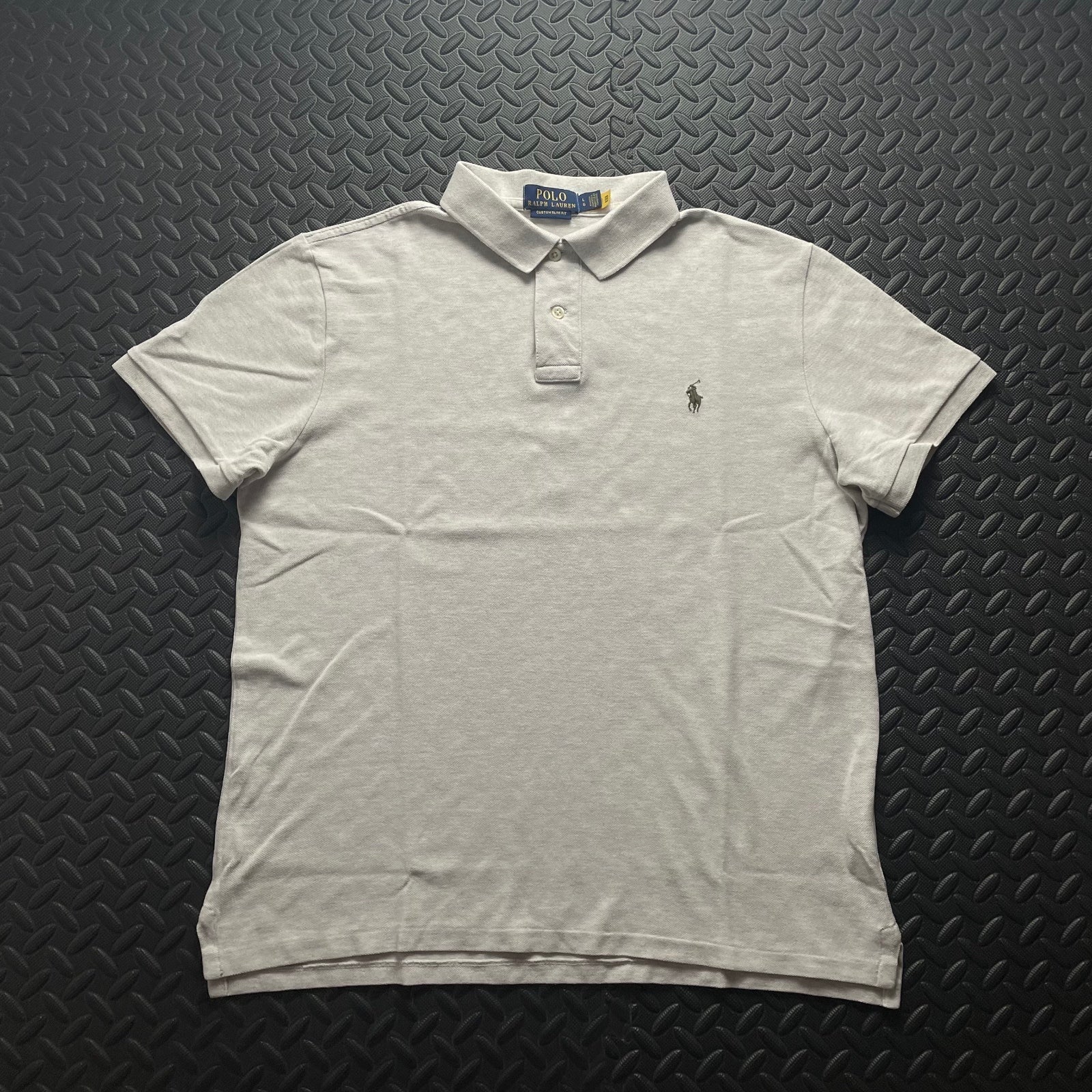 Ralph Lauren Cream Polo Shirt | Men’s Custom Slim Fit L / 3418