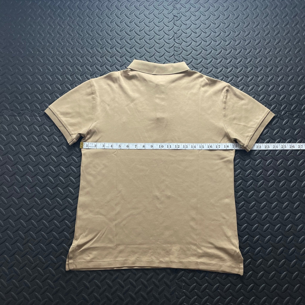 Ralph Lauren Beige Polo Shirt | Men’s Slim Fit M / 3654