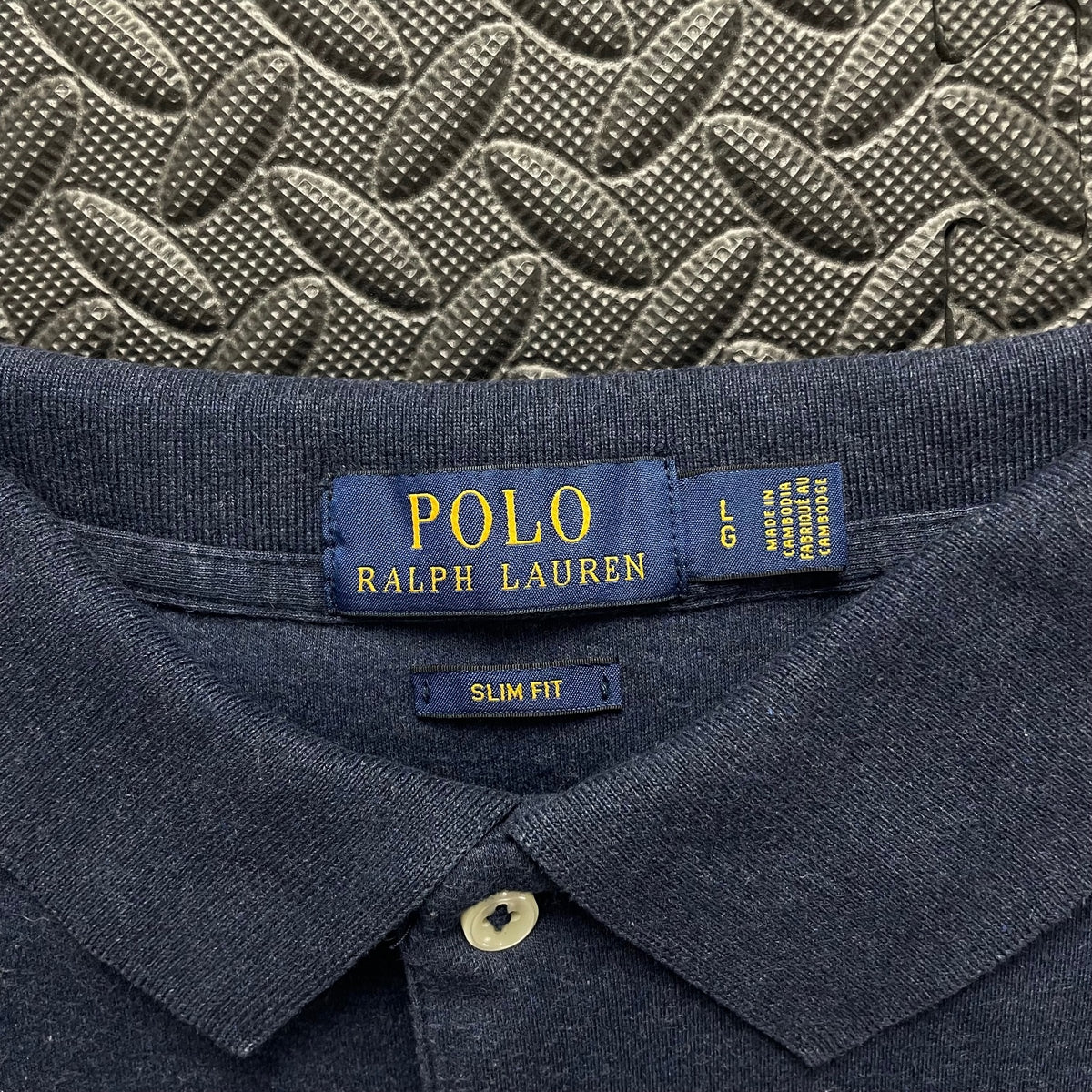 Ralph Lauren Navy Blue Polo Shirt | Men’s Slim Fit L / 3696