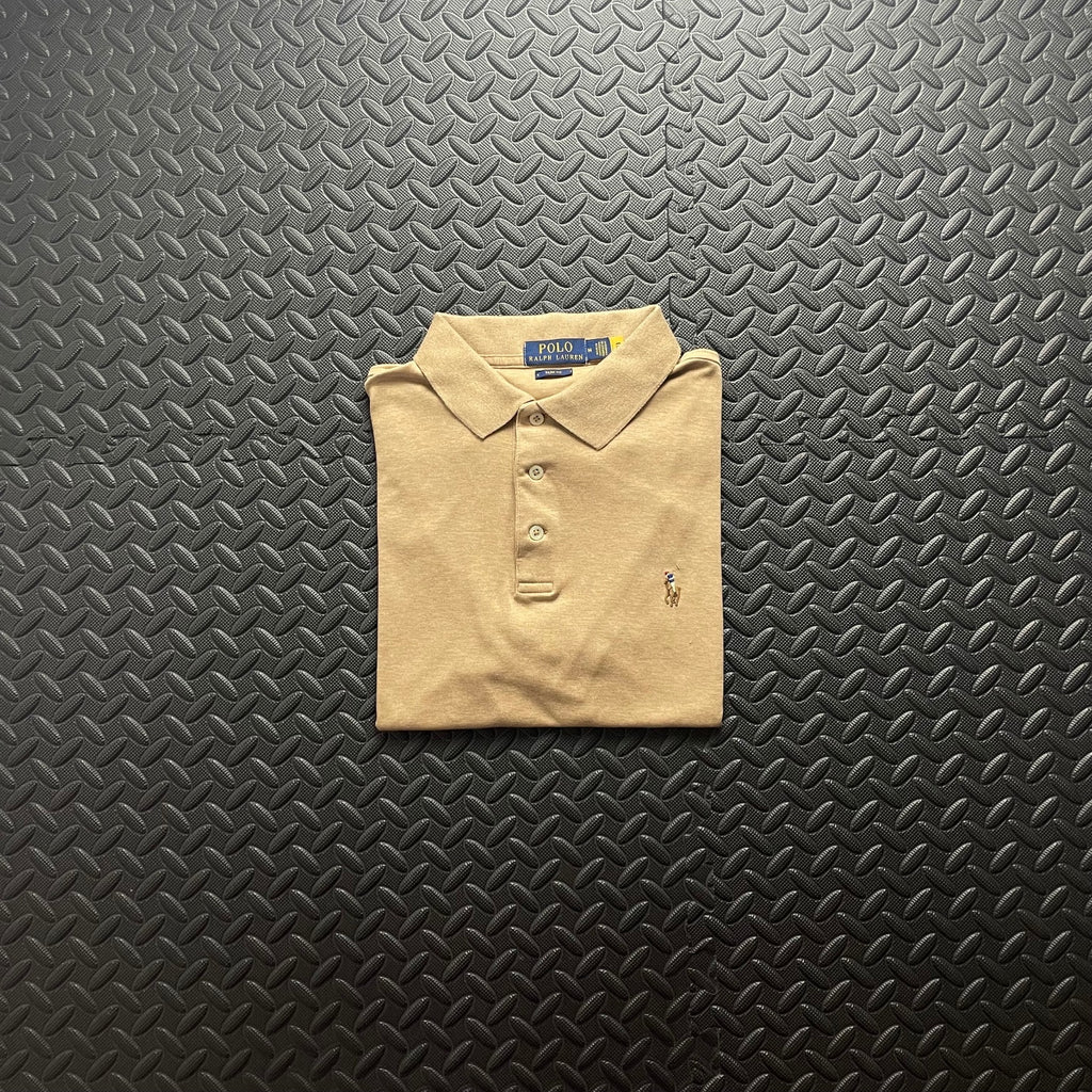 Ralph Lauren Beige Polo Shirt | Men’s Slim Fit M / 3631