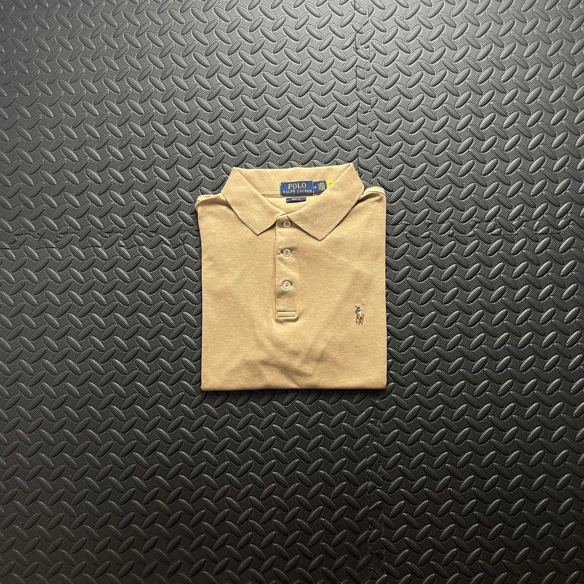 Ralph Lauren Beige Polo Shirt | Men’s Slim Fit M / 3631