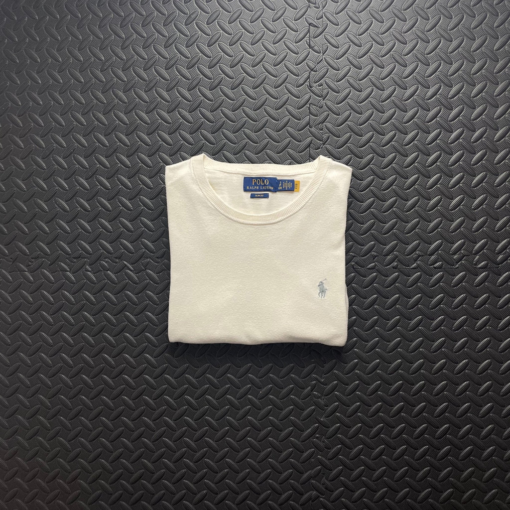 Ralph Lauren Cream Crewneck Jumper | Men’s Slim Fit S / 3767
