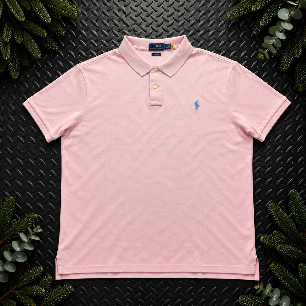 Ralph Lauren Pink Polo Shirt | Men’s Slim Fit XXL / 3858