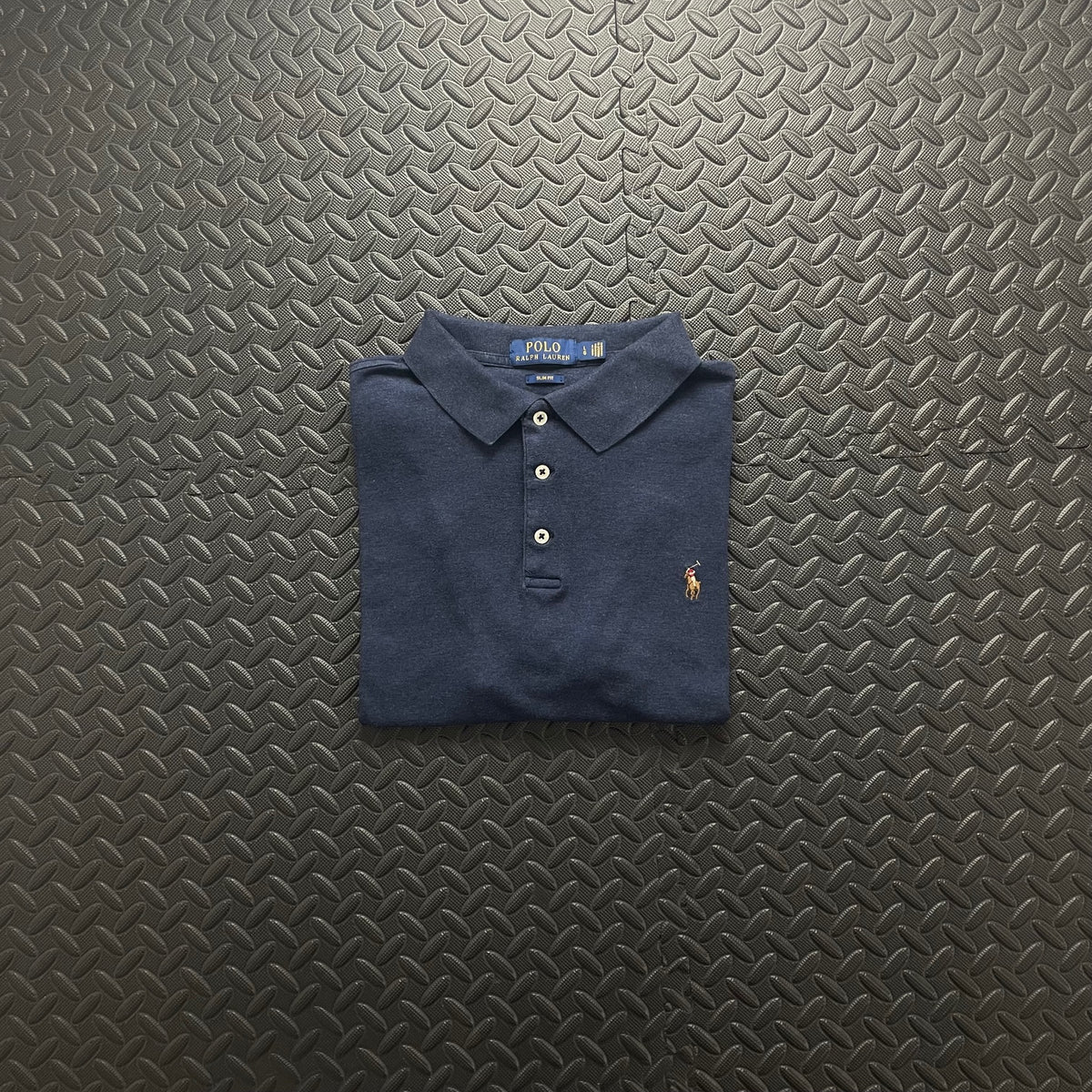 Ralph Lauren Navy Blue Polo Shirt | Men’s Slim Fit L / 3696