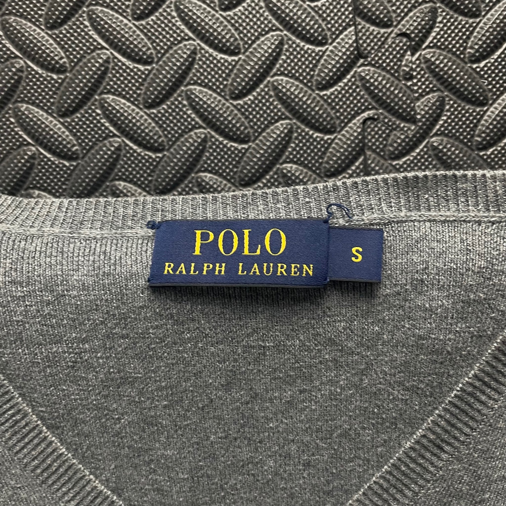 Ralph Lauren Grey V-Neck Jumper | Men’s Classic Fit S / 3783