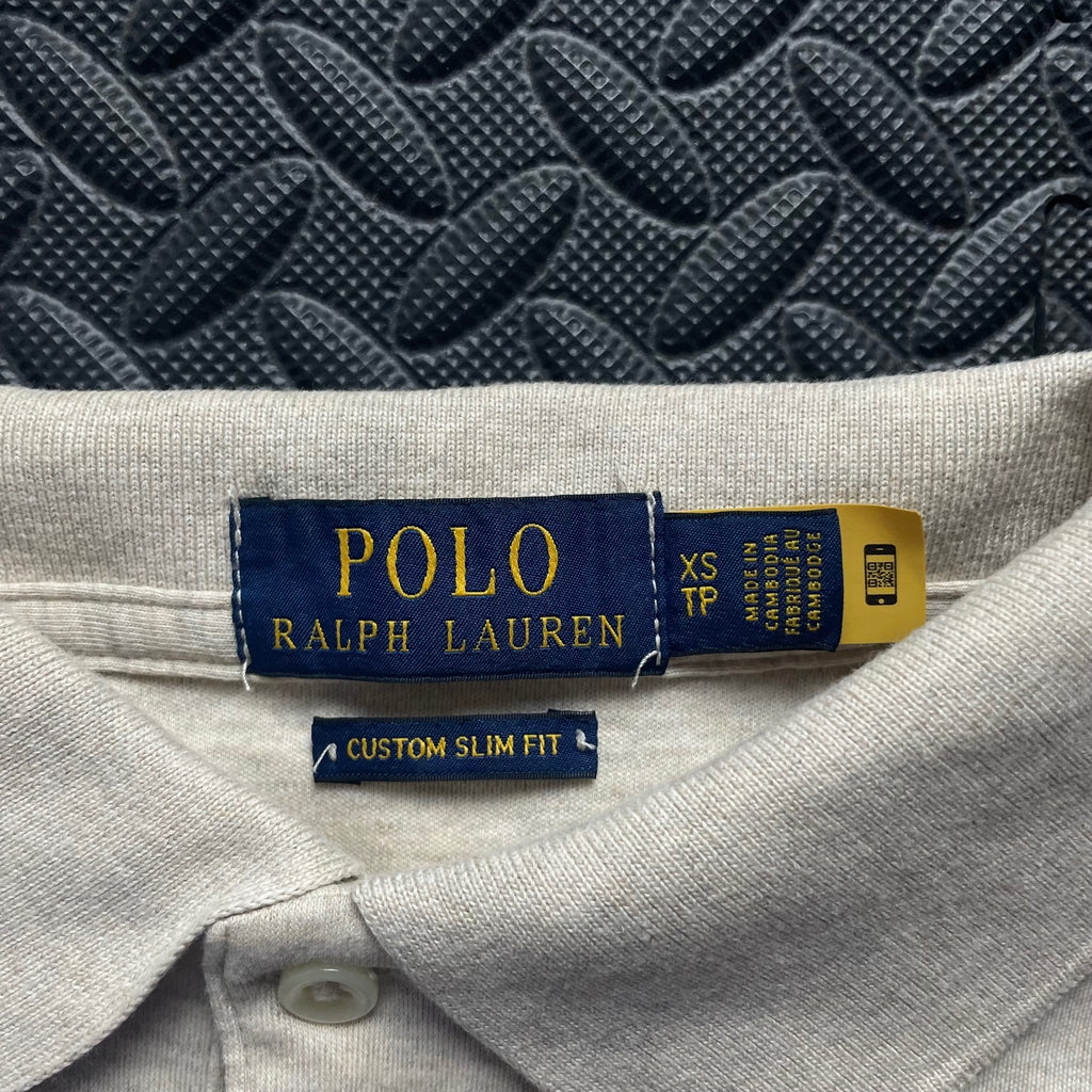 Ralph Lauren Beige Polo Shirt | Men’s Custom Slim Fit XS / 3578