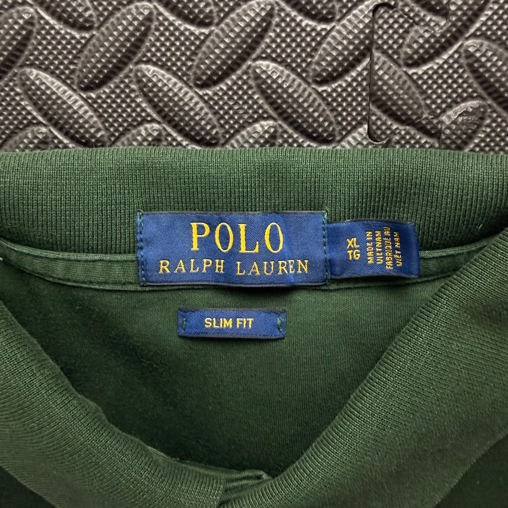 Ralph Lauren Dark Green Polo Shirt | Men’s Slim Fit XL / 3814