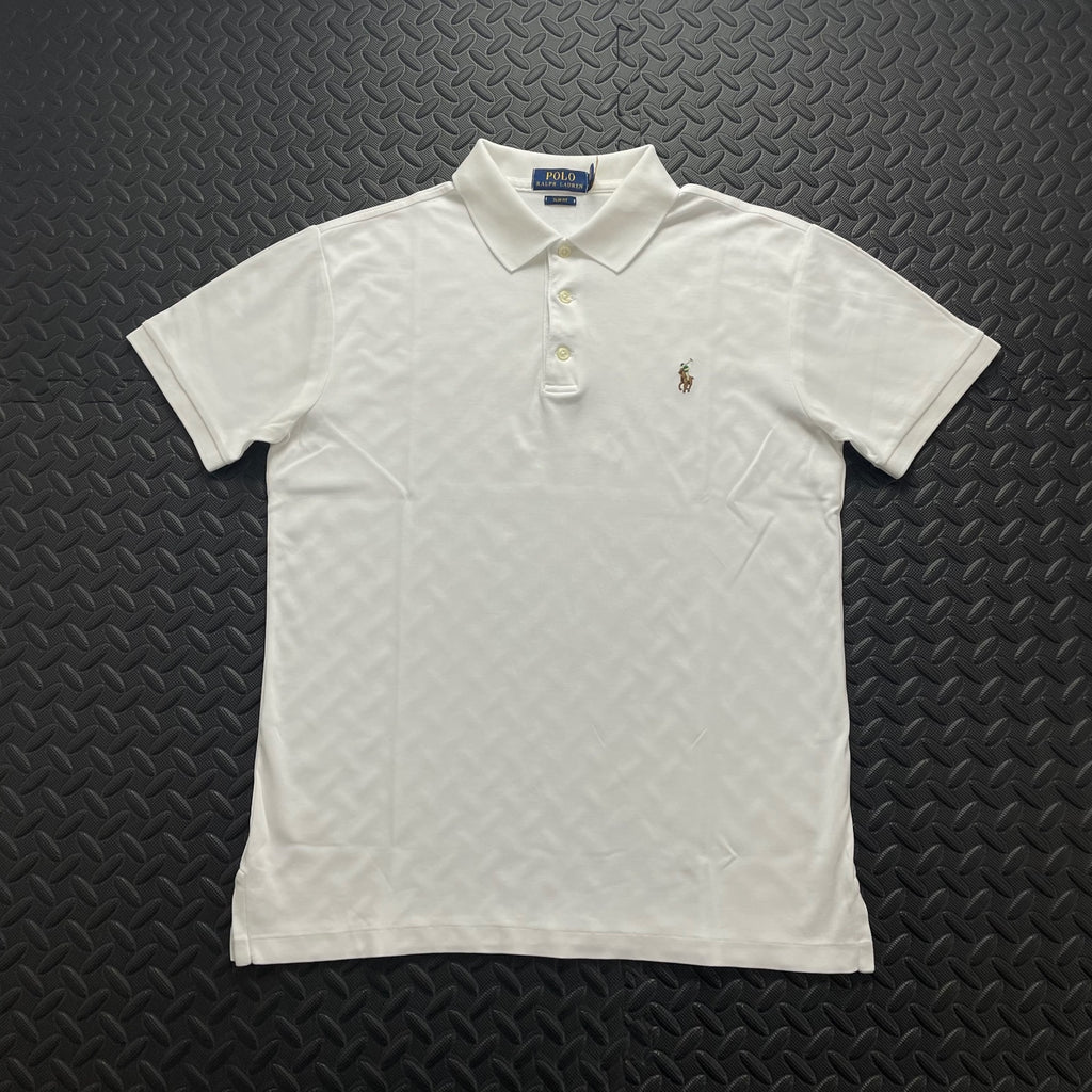 Ralph Lauren White Polo Shirt | Men’s Slim Fit M / 3710