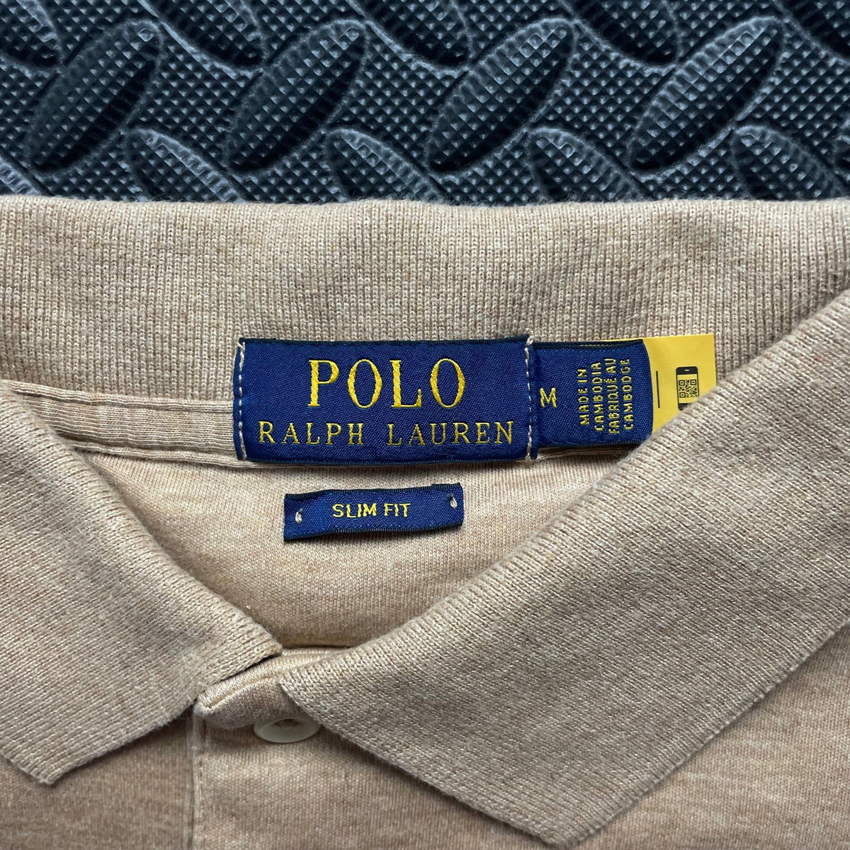 Ralph Lauren Beige Polo Shirt | Men’s Slim Fit M / 3631