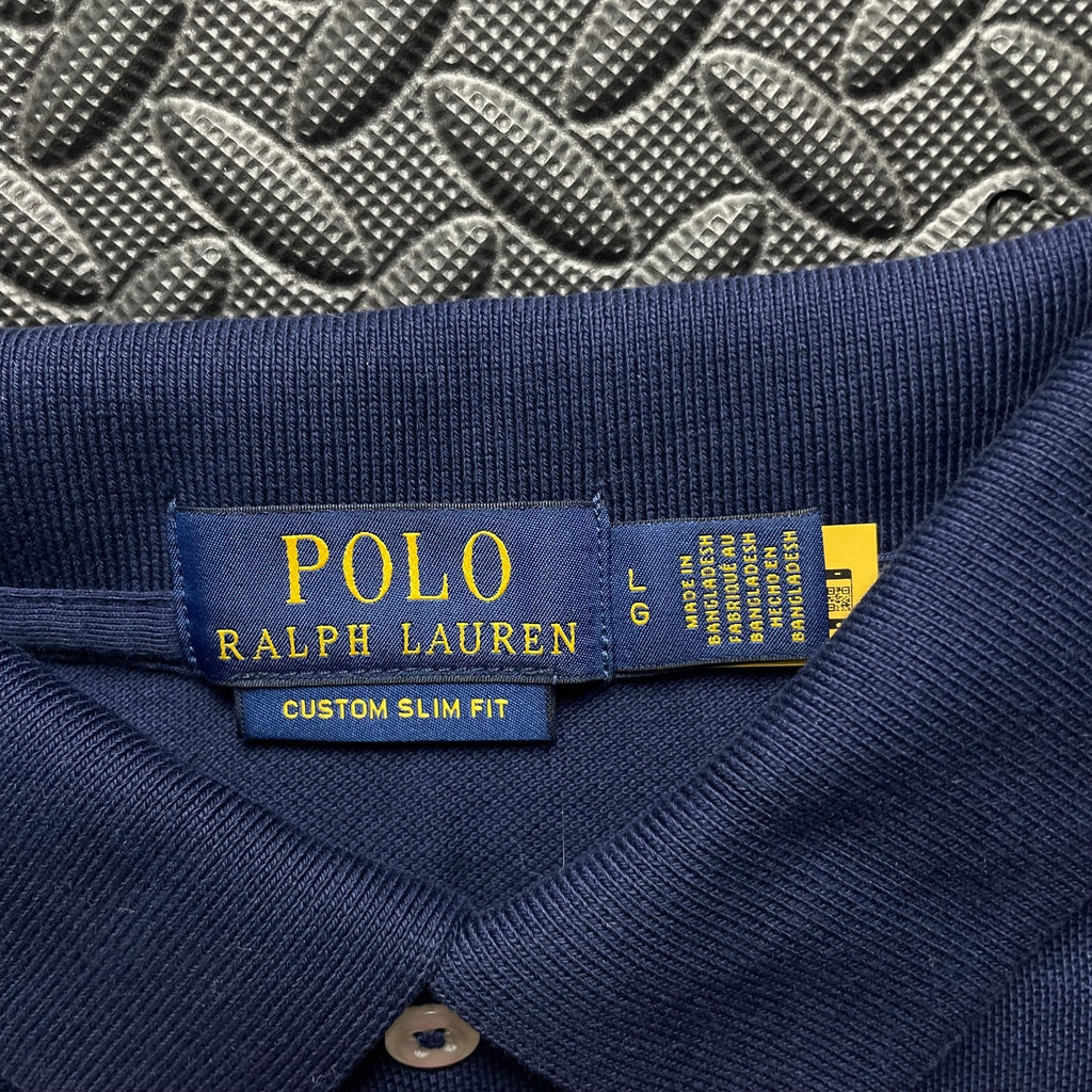 Ralph Lauren Navy Polo Shirt | Men’s Custom Slim Fit L / 3426