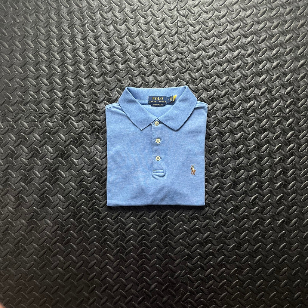 Ralph Lauren Light Blue Polo Shirt | Men’s Custom Slim Fit M / 3638