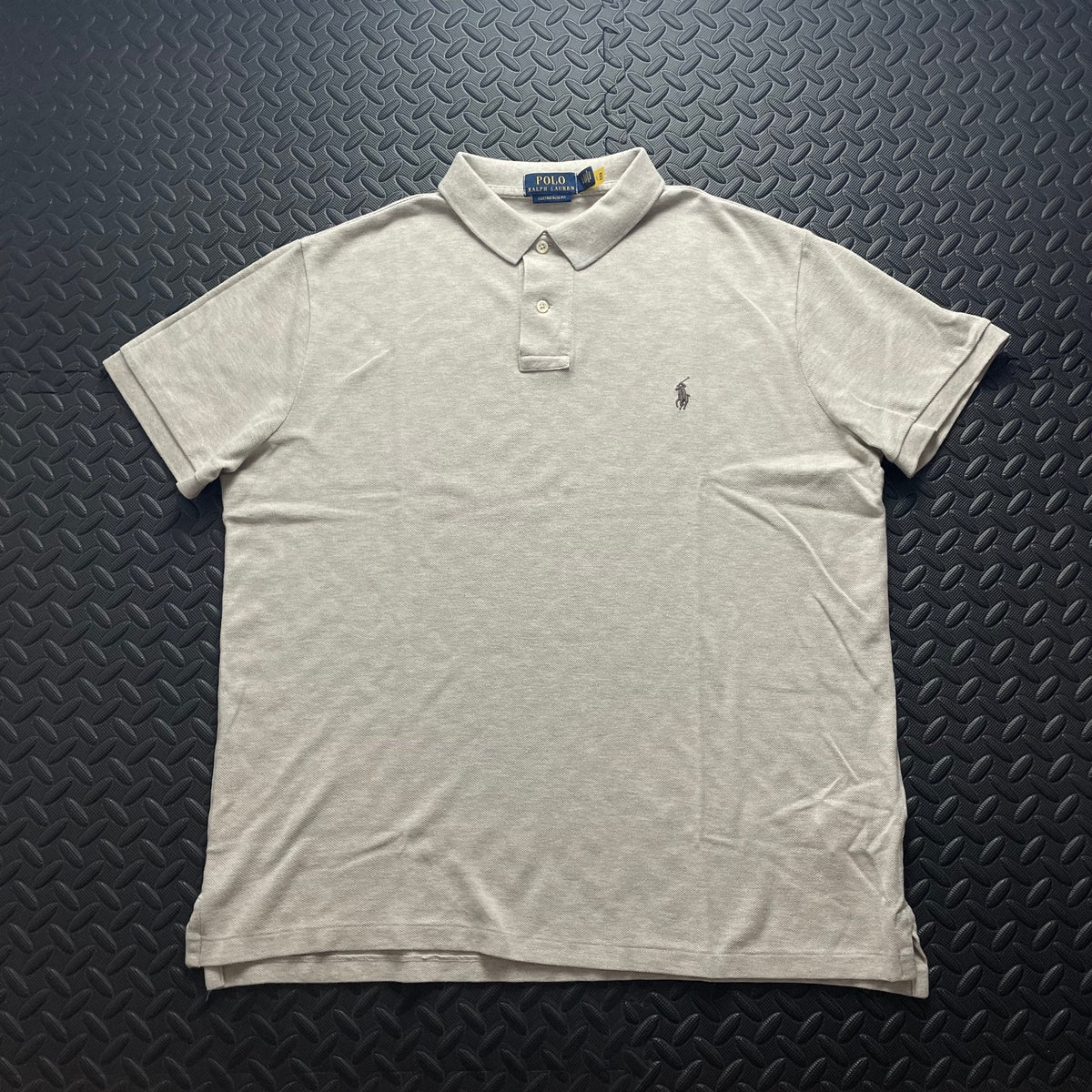 Ralph Lauren Beige Polo Shirt | Men’s Custom Slim Fit L / 3663