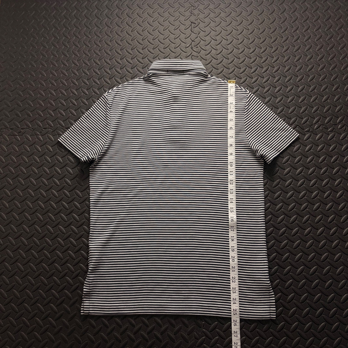 Ralph Lauren Navy Striped Polo Shirt | Men’s Classic Fit S / 3802
