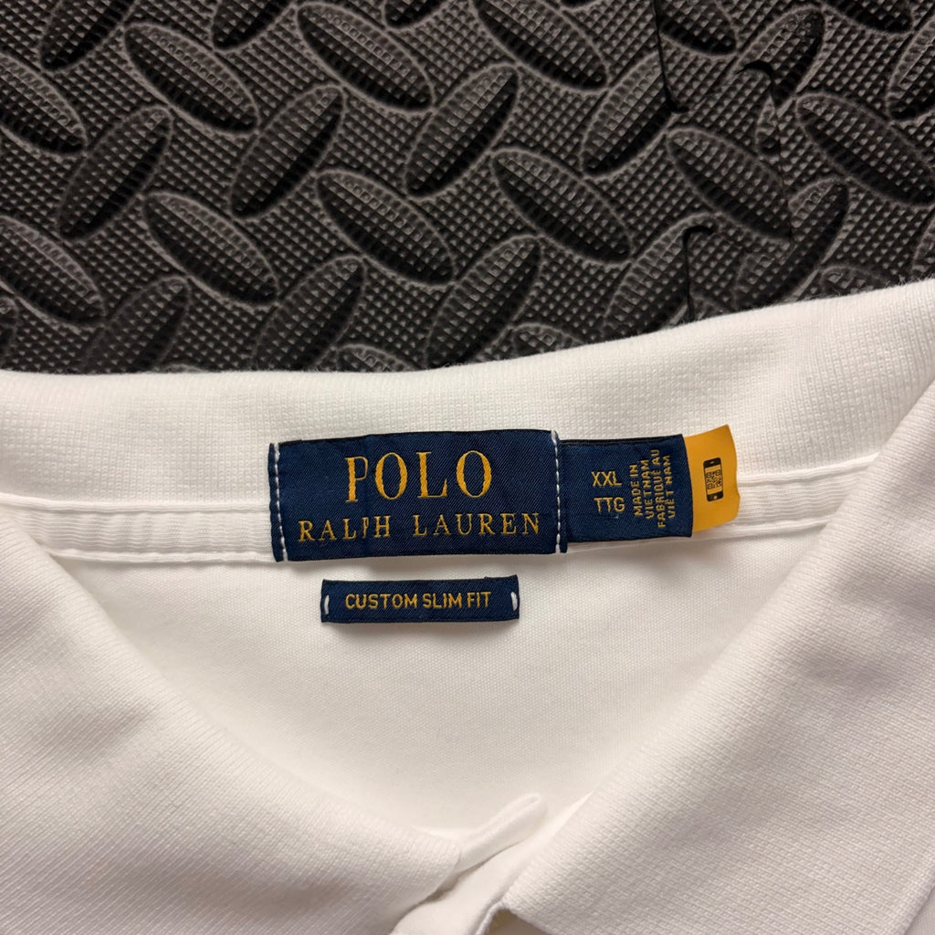 Ralph Lauren White Polo Shirt | Men’s Custom Slim Fit XXL / 3819