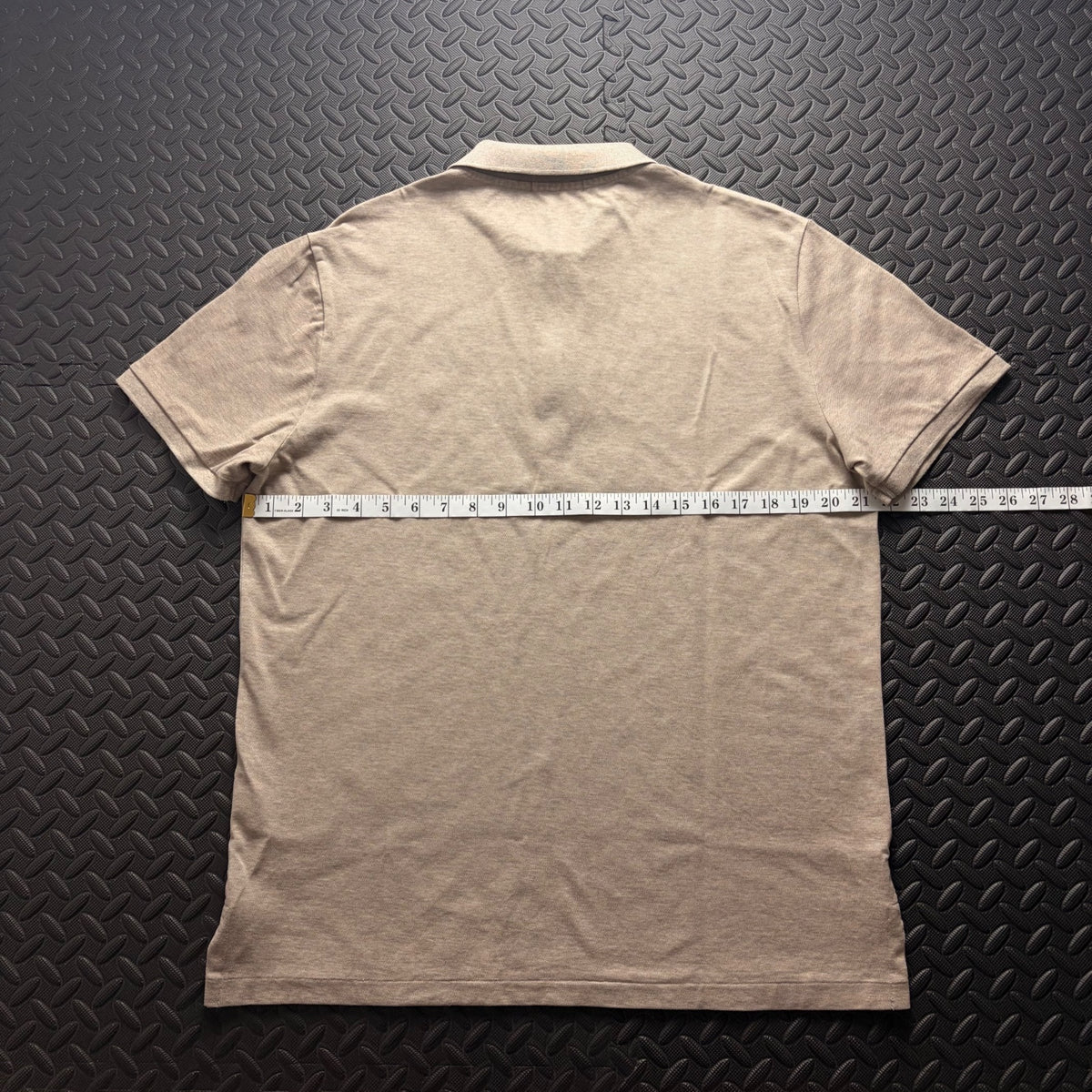 Ralph Lauren Beige 1/4 Zip Polo Shirt | Men’s Custom Slim Fit L / 3871