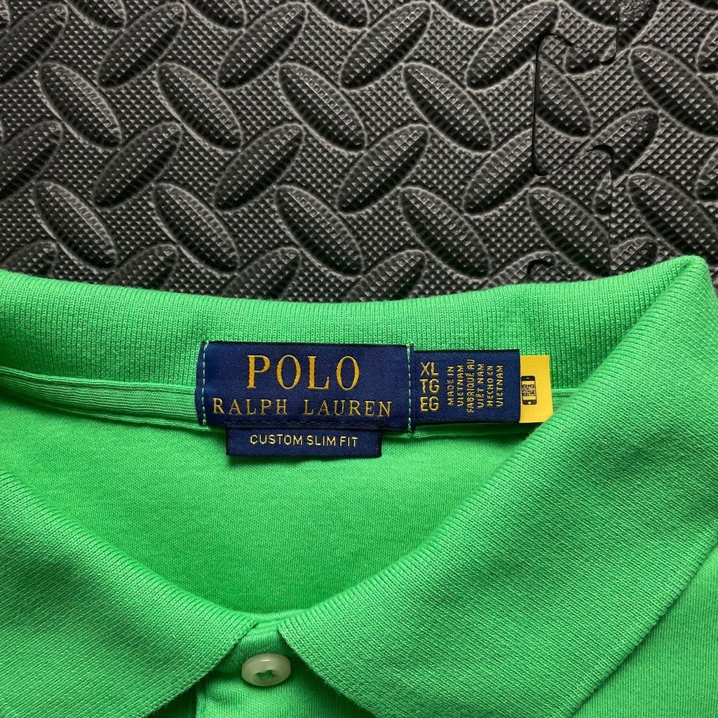 Ralph Lauren Green Polo Shirt | Men’s Custom Slim Fit XL / 3658