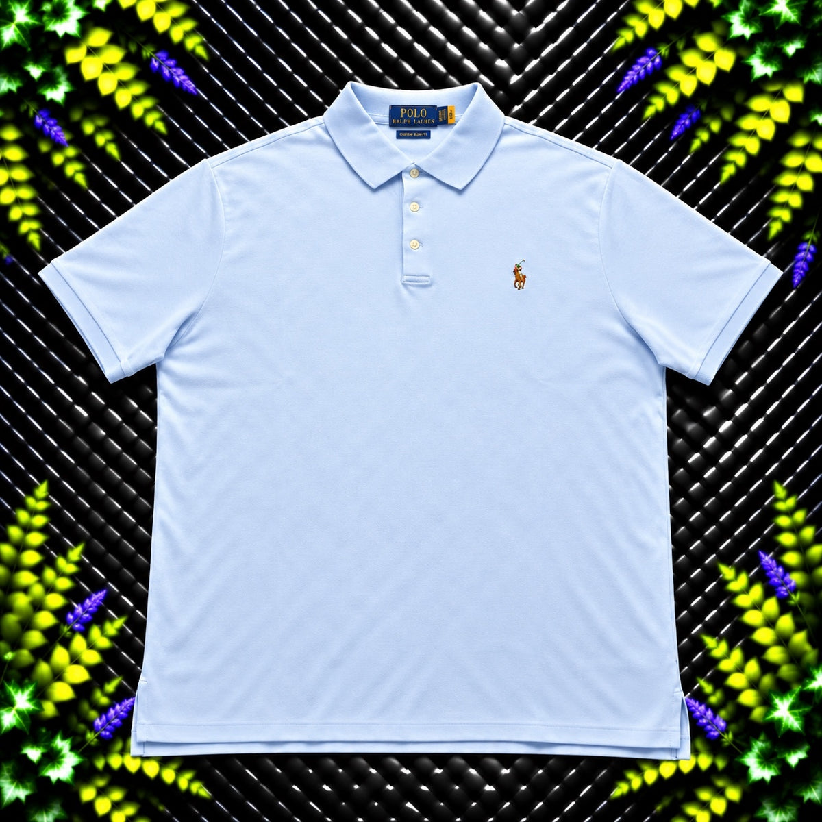 Ralph Lauren Light Blue Polo Shirt | Men’s Custom Slim Fit XL / 3811