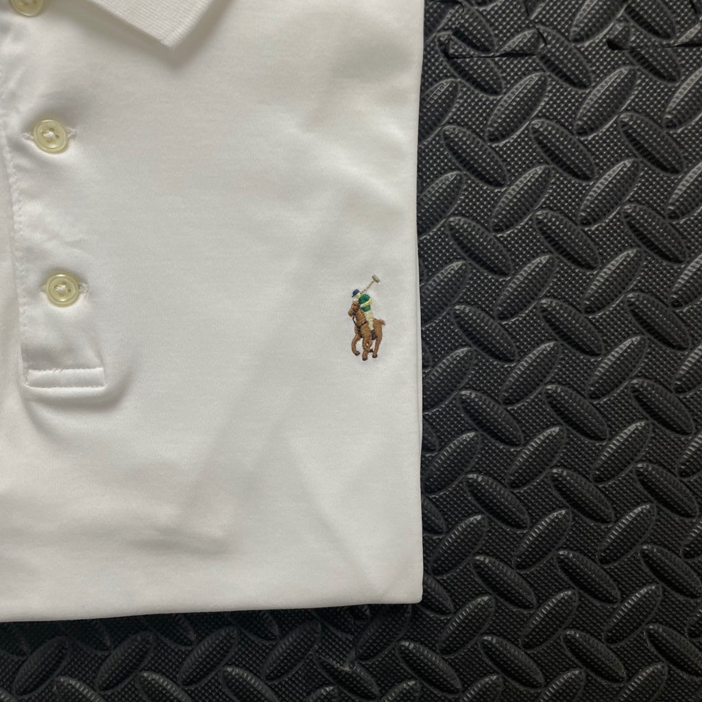 Ralph Lauren White Polo Shirt | Men’s Slim Fit M / 3710