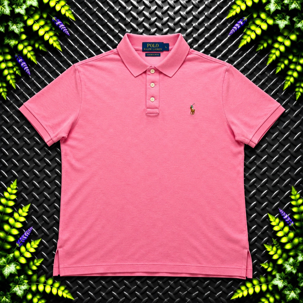 Ralph Lauren Rose Pink Polo Shirt | Men’s Custom Slim Fit M / 3840