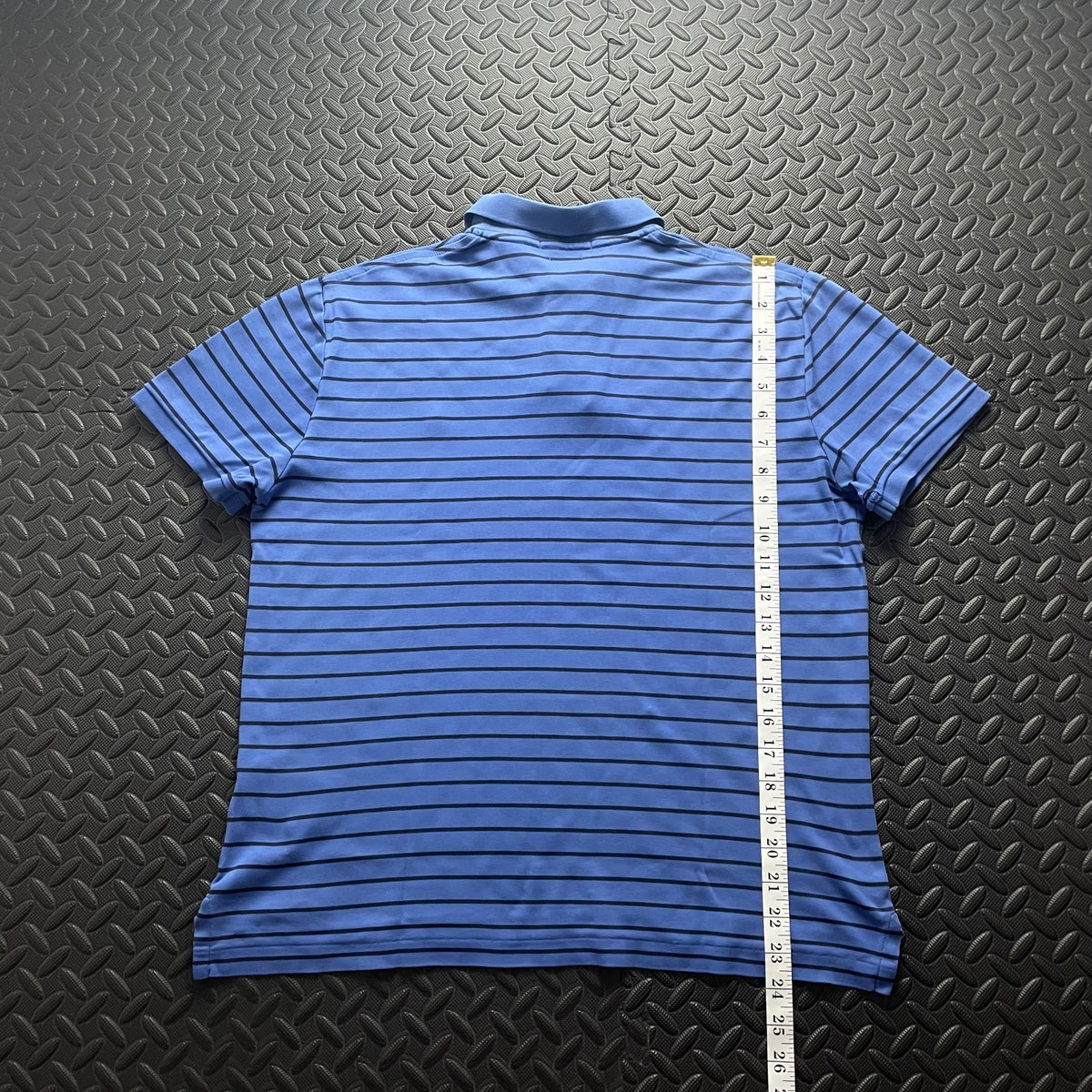 Ralph Lauren Blue Striped Polo Shirt | Men’s Classic Fit M / 3753