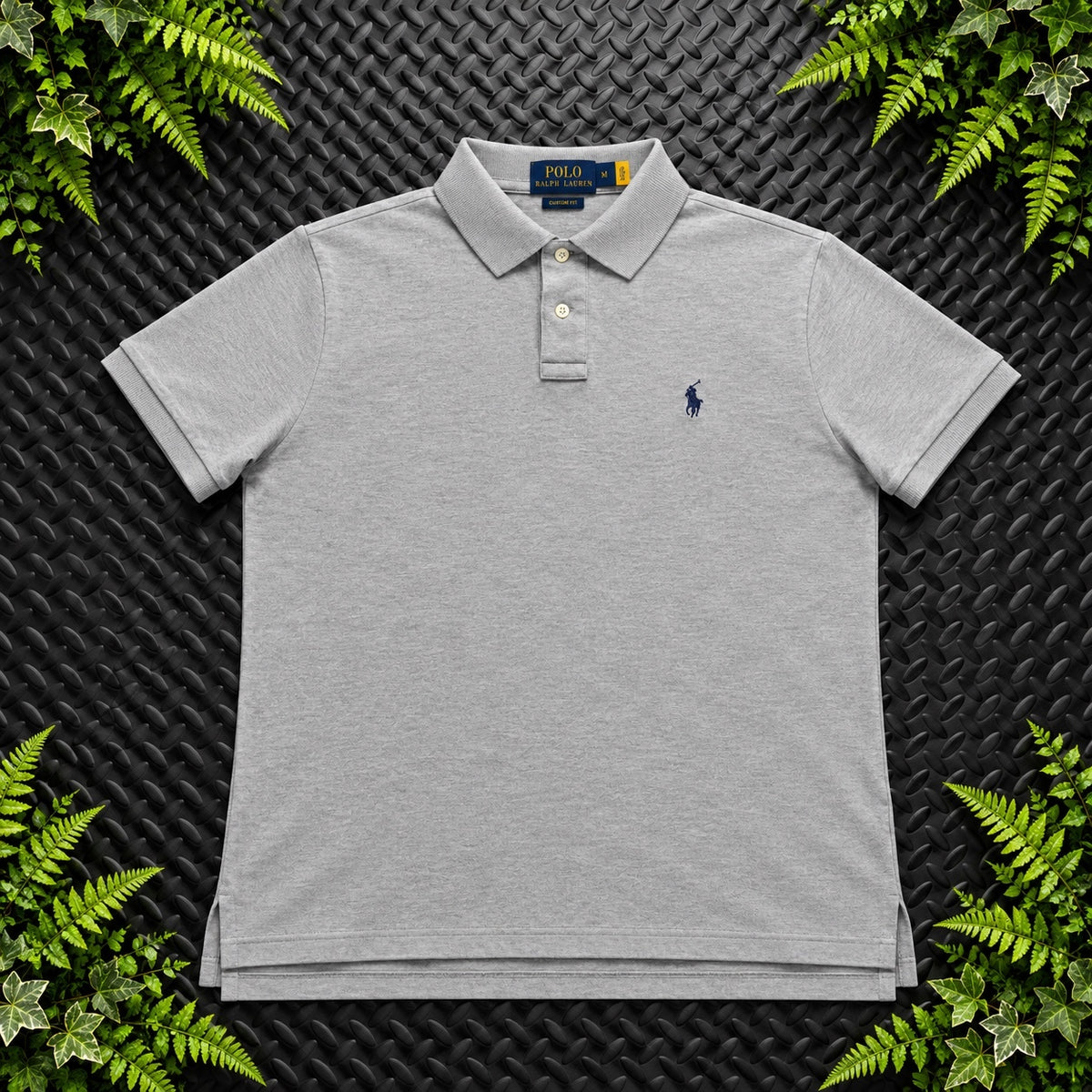 Ralph Lauren Grey Polo Shirt | Men’s Custom Slim Fit XXL / 3748