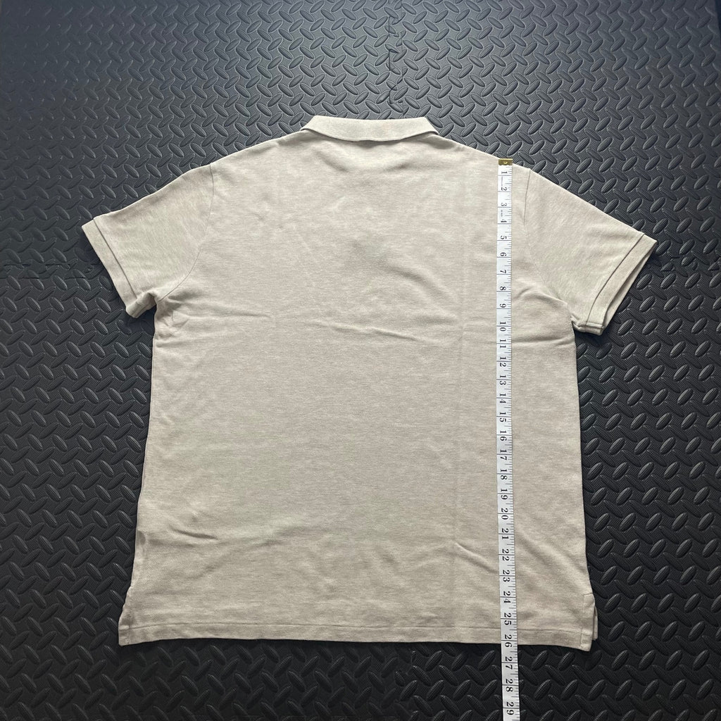 Ralph Lauren Beige Polo Shirt | Men’s Custom Slim Fit L / 3663